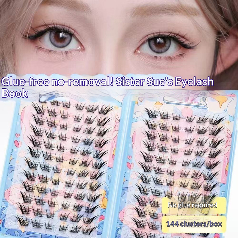 Eyelash Extension Fox Eye - 120 grappoli senza bisogno di colla