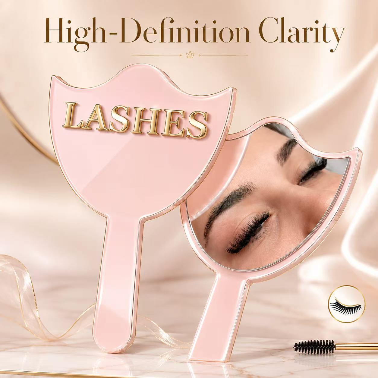 Eyelash Extension Model - Specchio in Vetro HD con Manico