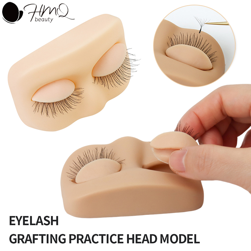 Eyelash Extension Model - Testa pratica estensione ciglia con palpebre