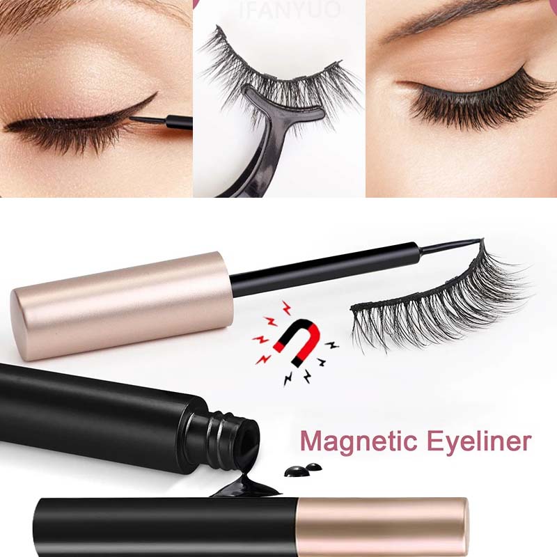 Eyelash Extension Eyeliner - 1/2 Pezzi Eyeliner Magnetico Nero Adesivo
