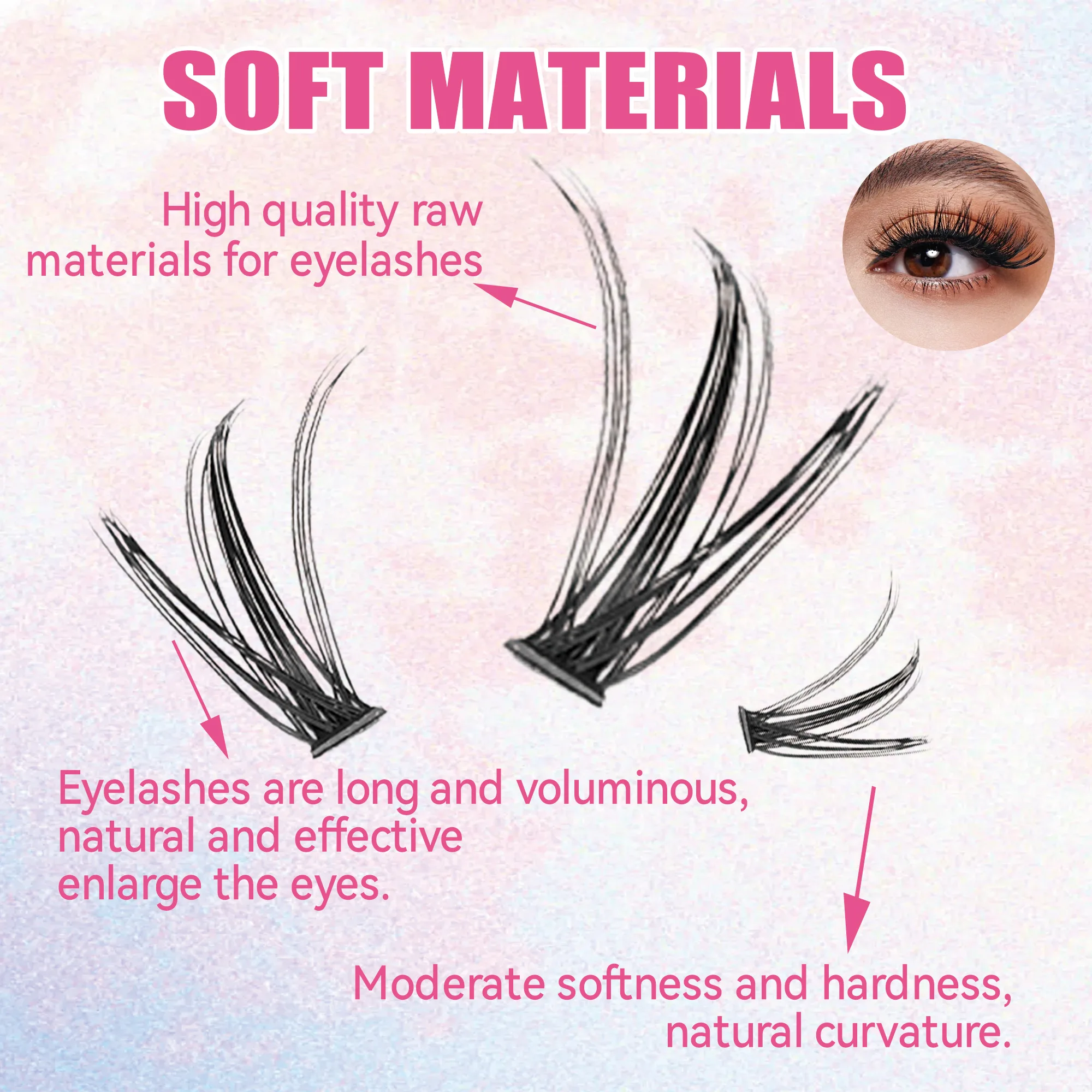 Ciglia 200 Pezzi, Cluster di C - Eyelash Extension Full Set recensione e prezzo